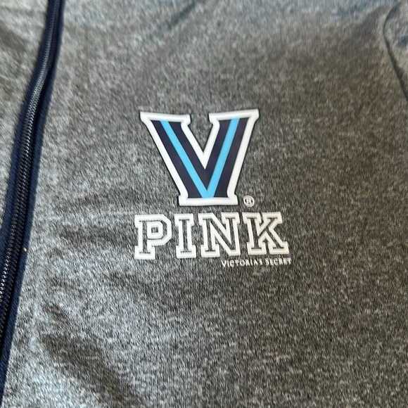 Victoria Secret Pink Villanova Wildcats Pullover 1/4 Zip Shirt 5th & Ocean M - Picture 2 of 4